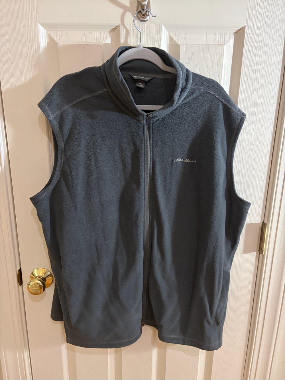 Eddie Bauer Fleece Full Zip Vest Men’s 2XL Gray Outdoor Casual Jacket - Picture 1 of 8